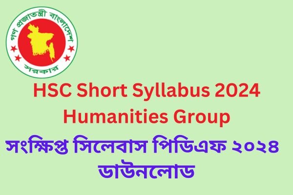 HSC Short Syllabus 2024 Humanities Group