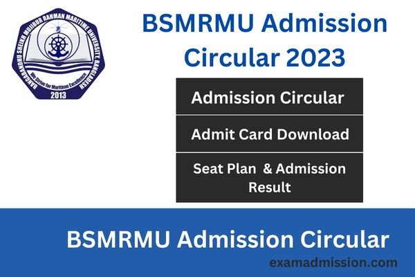 BSMRMU Admission Circular 2023